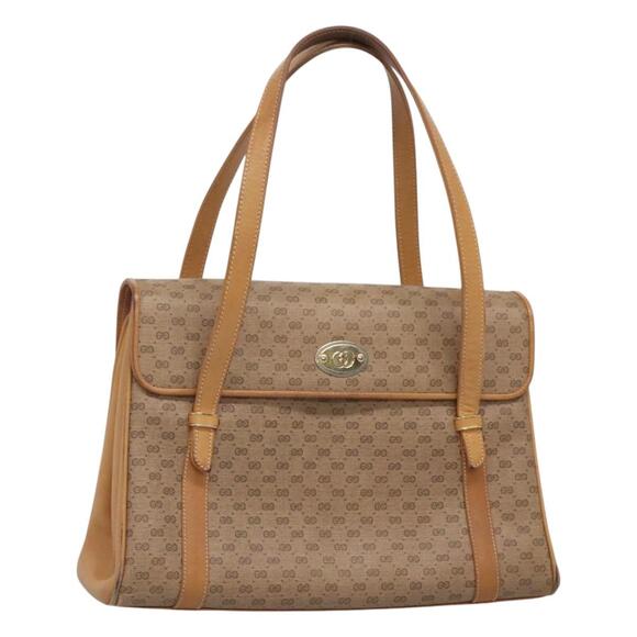 GUCCI Micro GG Supreme Hand Bag Pvc Beige Gold 000 46 000 46 - Picture 1 of 16